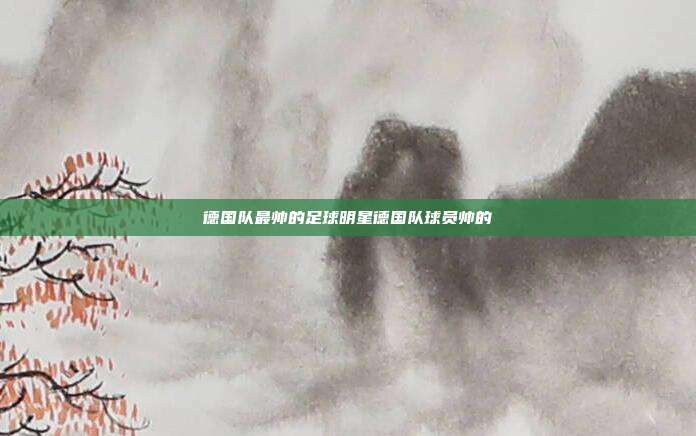 德国队最帅的足球明星德国队球员帅的