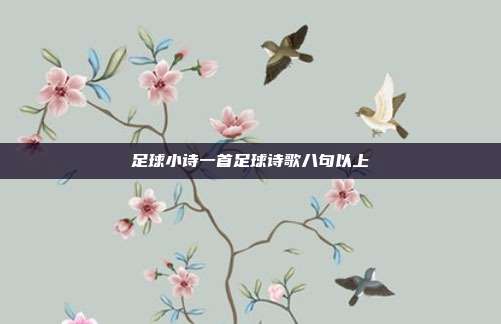 足球小诗一首足球诗歌八句以上